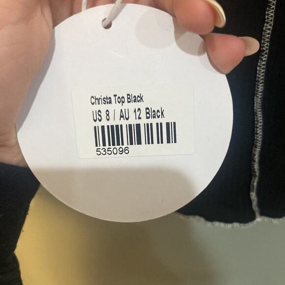 NWT Princess Polly CHRISTA TOP BLACK - Picture 9 of 9